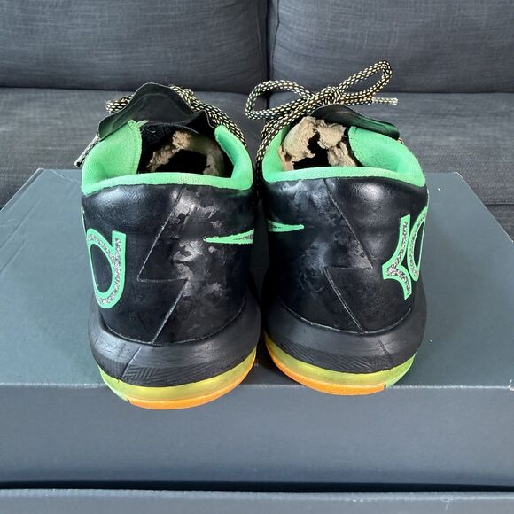 Nike KD 6 Night Vision Black Green Leather Basketball Shoes Men\'s Size 7.5 main image 4